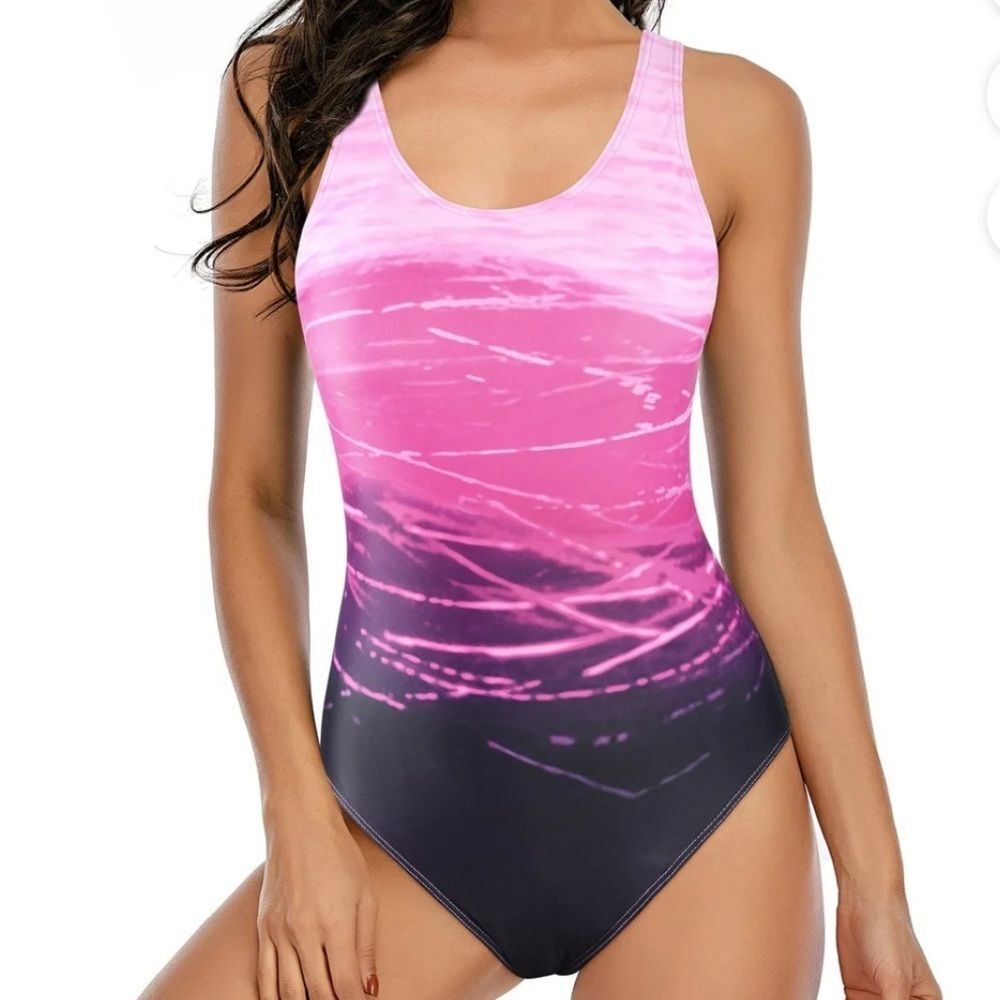 NWOT Zando Athletic One Piece Swimsuit Women Criss Cross Back One Piece